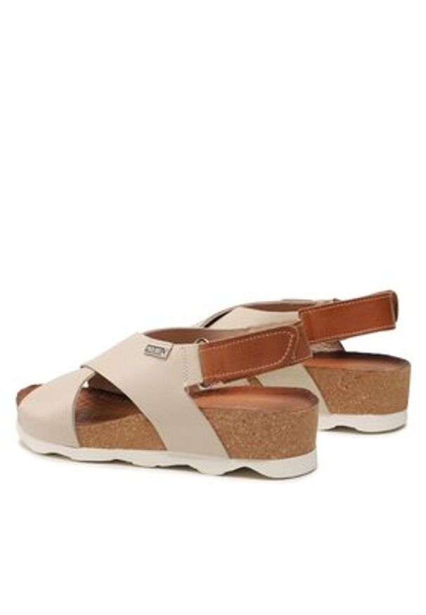 Pikolinos Sandały W9E-0912 Écru. Kolor: kremowy. Materiał: skóra