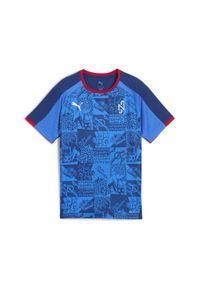 Puma - Młodzieżowa koszulka piłkarska Neymar Jr Playmaker PUMA Blazing Blue White Ultra. Kolor: niebieski, wielokolorowy, biały. Sport: piłka nożna