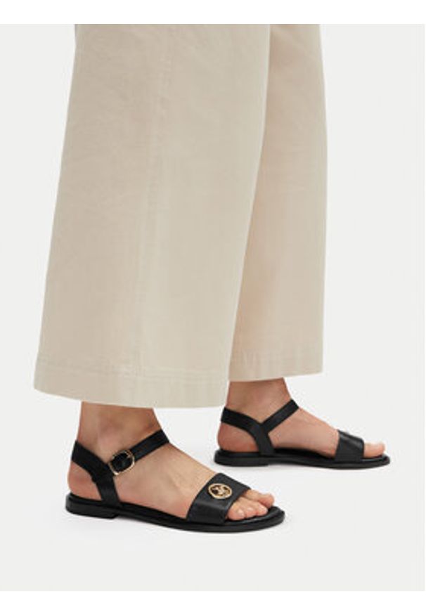 Beverly Hills Polo Club Sandały WI16-BAGA-02 Czarny. Kolor: czarny. Materiał: skóra