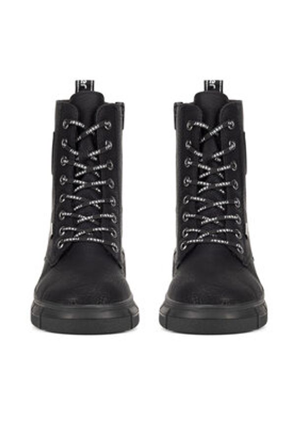 Rieker Trzewiki X3410-00 Czarny. Kolor: czarny. Materiał: materiał