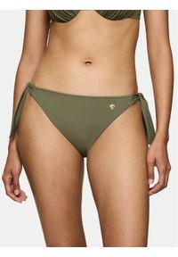 Triumph Dół od bikini Summer Twist 10222223 Zielony. Kolor: zielony. Materiał: syntetyk