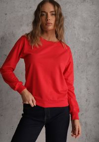 Renee - Czerwona Casualowa Bluza z Bawełną Akko. Okazja: na co dzień. Kolor: czerwony. Materiał: bawełna. Styl: casual #3