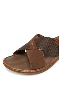 Rieker Klapki 21063-20 Brązowy. Kolor: brązowy. Materiał: zamsz, skóra #4