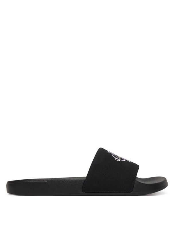 Calvin Klein Klapki Ess Slide Cv HW0HW02958 Czarny. Kolor: czarny. Materiał: materiał