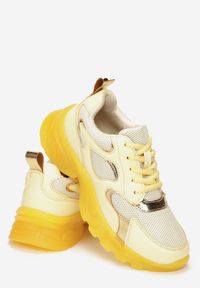 Born2be - Żółte Sneakersy Prisolphi. Kolor: żółty. Materiał: materiał. Szerokość cholewki: normalna #2