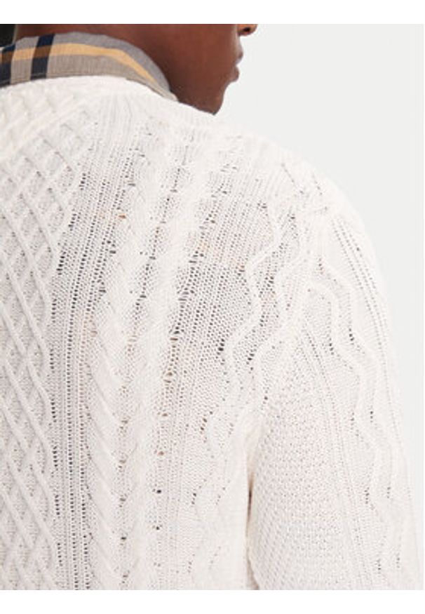 Tommy Jeans Sweter DM0DM22101 Biały Regular Fit. Kolor: biały. Materiał: bawełna