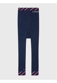 TOMMY HILFIGER - Tommy Hilfiger Legginsy 701220280 Granatowy Slim Fit. Kolor: niebieski. Materiał: bawełna