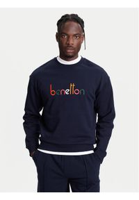 United Colors of Benetton - United Colors Of Benetton Bluza 3FWYU109S Granatowy Regular Fit. Kolor: niebieski. Materiał: bawełna