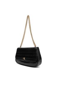 Calvin Klein Torebka Ck Croc Conv Chain Medium Bag LV04F3284G Czarny. Kolor: czarny. Materiał: skórzane #5