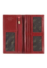 Wittchen - Damski portfel ze skóry klasyczny duży. Kolor: czerwony. Materiał: skóra #3