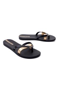 Ipanema - IPANEMA 81805 KIREI FEM 24006 black/gold, klapki/japonki damskie. Kolor: czarny #1