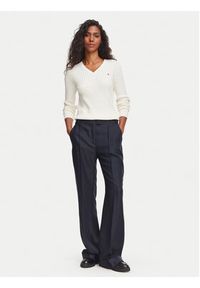 TOMMY HILFIGER - Tommy Hilfiger Sweter WW0WW44987 Kremowy Regular Fit. Kolor: kremowy. Materiał: bawełna #2
