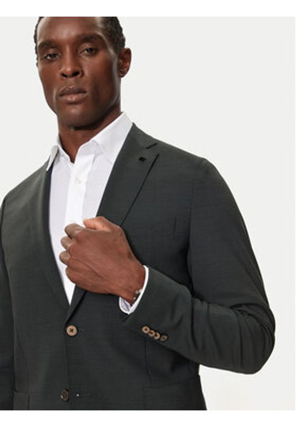 Michael Kors Marynarka MK0SB01003 Zielony Slim Fit. Kolor: zielony. Materiał: syntetyk