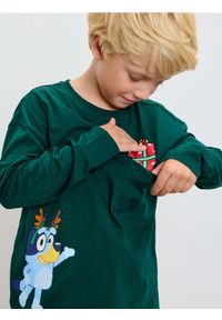 Sinsay - Koszulka z długimi rękawami Bluey - zielony. Kolor: zielony. Długość rękawa: długi rękaw. Długość: długie #1