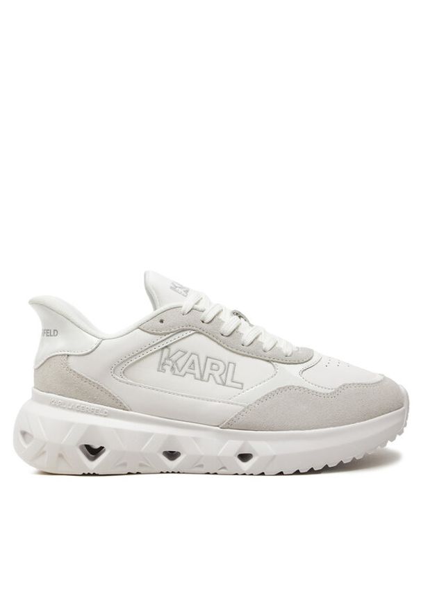 Karl Lagerfeld - KARL LAGERFELD Sneakersy KL64624 Biały. Kolor: biały. Materiał: zamsz, skóra