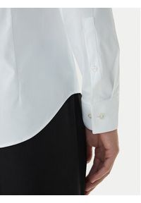 Calvin Klein Koszula LV019EU025 Biały Slim Fit. Kolor: biały. Materiał: syntetyk