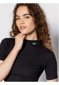 Reebok Bluzka HG1165 Czarny Slim Fit. Kolor: czarny. Materiał: bawełna #5