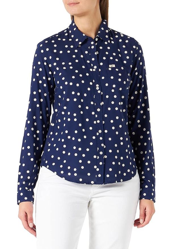 Lee - LEE REGULAR SHIRT REGULAR FIT KOSZULA DAMSKA BLUEPRINT L46ACOLH 112110706