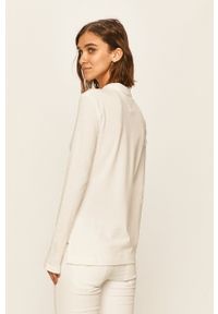 TOMMY HILFIGER - Tommy Hilfiger - Longsleeve. Okazja: na co dzień. Kolor: biały. Materiał: dzianina. Długość rękawa: długi rękaw. Długość: krótkie. Wzór: gładki. Styl: casual #4