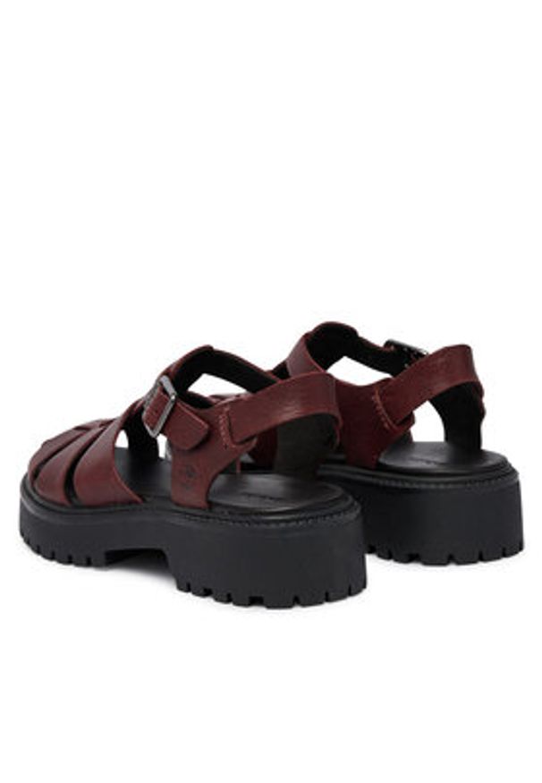 Timberland Sandały Stone Street TB0A5S65EIW1 Bordowy. Kolor: czerwony. Materiał: skóra. Styl: street
