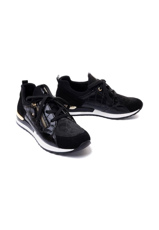 Rieker Remonte - RIEKER REMONTE R2529-01 black, półbuty/sneakersy damskie. Zapięcie: sznurówki. Kolor: czarny. Szerokość cholewki: normalna