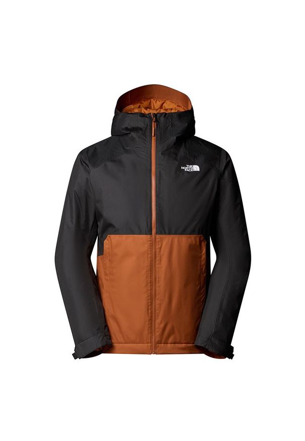 Kurtka męska The North Face Millerton Insulated 0A3YFIC791 - czarno-brązowa. Typ kołnierza: kaptur. Kolor: czarny, brązowy, wielokolorowy. Materiał: tkanina, poliester, syntetyk, materiał. Wzór: paski. Styl: klasyczny. Sport: turystyka piesza