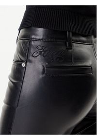Hugo - HUGO Spodnie z imitacji skóry Hilano-1 50546790 Czarny Slim Fit. Kolor: czarny. Materiał: skóra #4