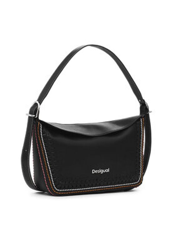 Desigual Torebka 25SAXP52 Czarny. Kolor: czarny. Materiał: skórzane