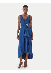 Rinascimento Sukienka koktajlowa CFC0127853003 Niebieski Slim Fit. Kolor: niebieski. Materiał: syntetyk. Styl: wizytowy #1