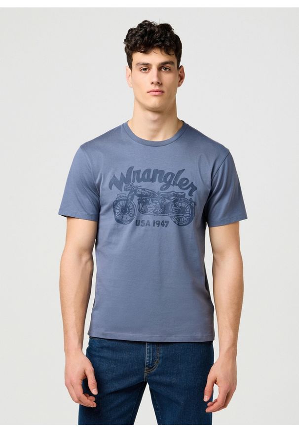 Wrangler - MESKA KOSZULKA WRANGLER AMERICANA TEE GRISAILLE 112371414