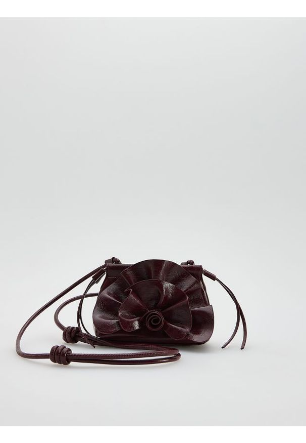 Reserved - Mała torebka na ramię - karminowy. Kolor: czerwony. Materiał: skórzane. Rozmiar: małe. Rodzaj torebki: na ramię