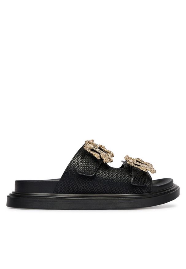 Klapki Just Cavalli. Kolor: czarny