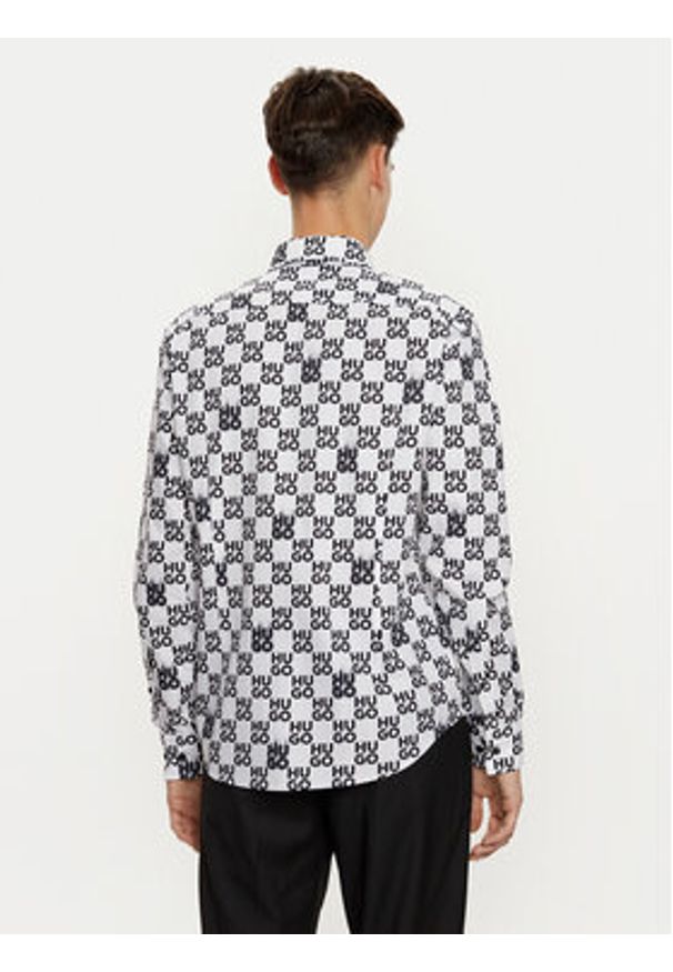 Hugo Koszula Ermo 50534257 Biały Slim Fit. Kolor: biały. Materiał: bawełna