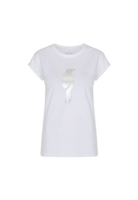 Ochnik - Biały T-shirt damski z wilgą. Kolor: biały. Materiał: bawełna. Długość: krótkie #5