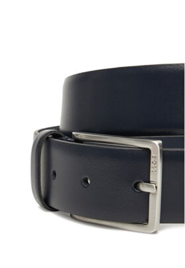 BOSS Pasek Męski Erman 50491834 Granatowy. Kolor: niebieski. Materiał: skóra