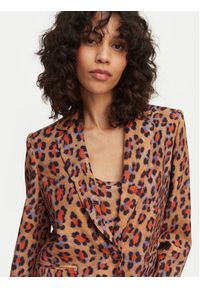 LOLA CASADEMUNT Marynarka MS2602005 Brązowy Straight Fit. Kolor: brązowy. Materiał: syntetyk #5