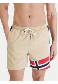 Napapijri Szorty kąpielowe V-Reflect NP0A4G6H Beżowy Regular Fit. Kolor: beżowy. Materiał: syntetyk #1