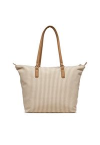 TOMMY HILFIGER - Tommy Hilfiger Torebka Poppy Summer Tote AW0AW17203 Beżowy. Kolor: beżowy #5