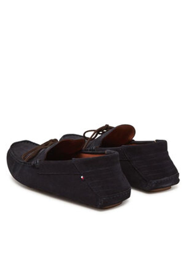 TOMMY HILFIGER - Tommy Hilfiger Mokasyny Hilfiger Folded Suede Driver FM0FM05385 Granatowy. Kolor: niebieski. Materiał: skóra, zamsz