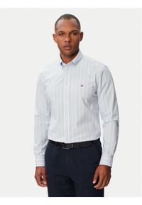 TOMMY HILFIGER - Tommy Hilfiger Koszula Performance MW0MW43430 Niebieski jasny Slim Fit. Kolor: niebieski. Materiał: syntetyk #1