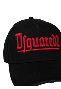 DSQUARED2 - Dsquared2 Bejsbolówka | BCM0673 05C00001 | Mężczyzna | Czarny. Kolor: czarny. Materiał: bawełna. Wzór: napisy. Styl: sportowy, vintage, casual #4