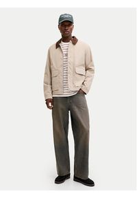 Jack & Jones T-Shirt Norrebro Stripe 12291021 Écru Regular Fit. Kolor: kremowy. Materiał: bawełna #3