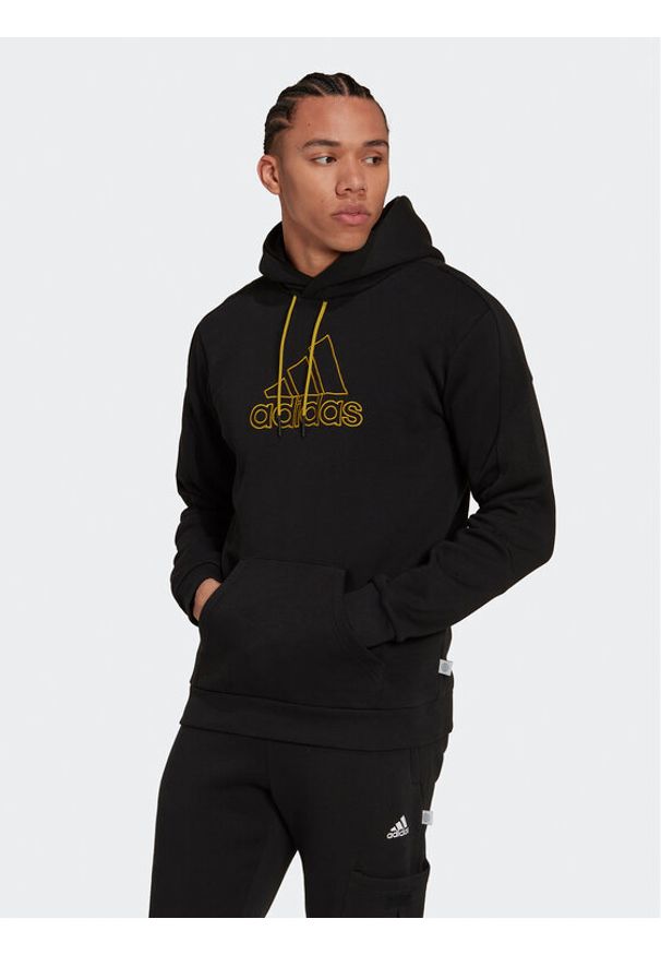 Adidas - adidas Bluza M Fi Wtr HK2159 Czarny Regular Fit. Kolor: czarny. Materiał: syntetyk