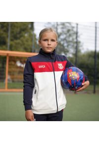 Dres piłkarski dziecięcy FC Barcelona 22/23. Kolor: niebieski. Materiał: dresówka. Styl: sportowy #1