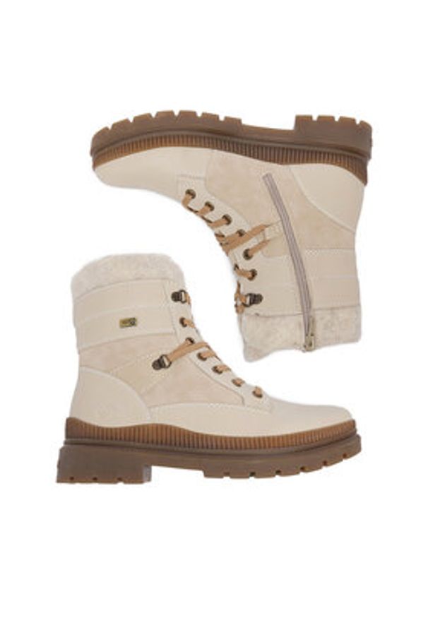 Remonte Trzewiki CEO-D0C77-60 Beżowy. Kolor: beżowy. Materiał: skóra