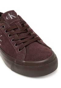 Calvin Klein Tenisówki Vulc Flatf Laceup Suede HW0HW03088 Bordowy. Kolor: czerwony. Materiał: zamsz, skóra #2