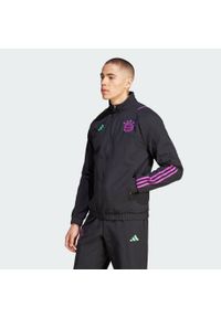 Kurtka do piłki nożnej męska Adidas FC Bayern Tiro 23 Presentation. Kolor: czarny. Materiał: tkanina, materiał #1