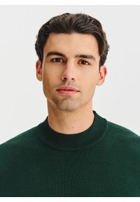 Pako Lorente - PAKO LORENTE - Zielony bawełniany półgolf męski. Kolor: niebieski, zielony. Materiał: bawełna. Sezon: jesień #3