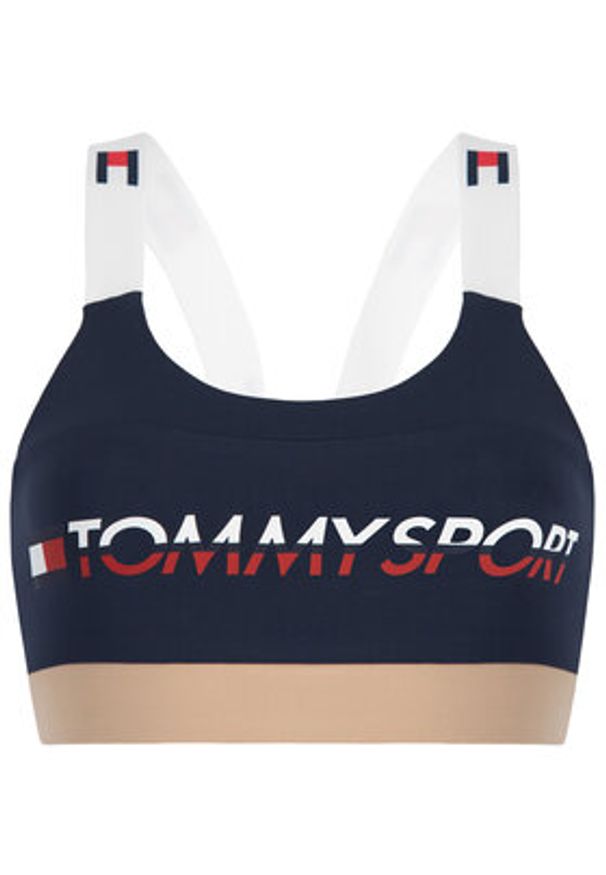 Tommy Sport Biustonosz top S10S100199 Granatowy. Kolor: niebieski. Materiał: syntetyk