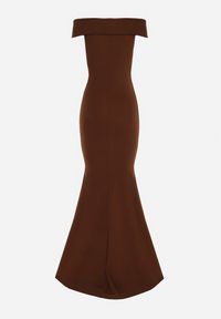 Born2be - Brązowa Sukienka Maxi na Szerokich Ramiączkach Joconda. Kolor: brązowy. Długość rękawa: na ramiączkach. Typ sukienki: rozkloszowane. Długość: maxi #3